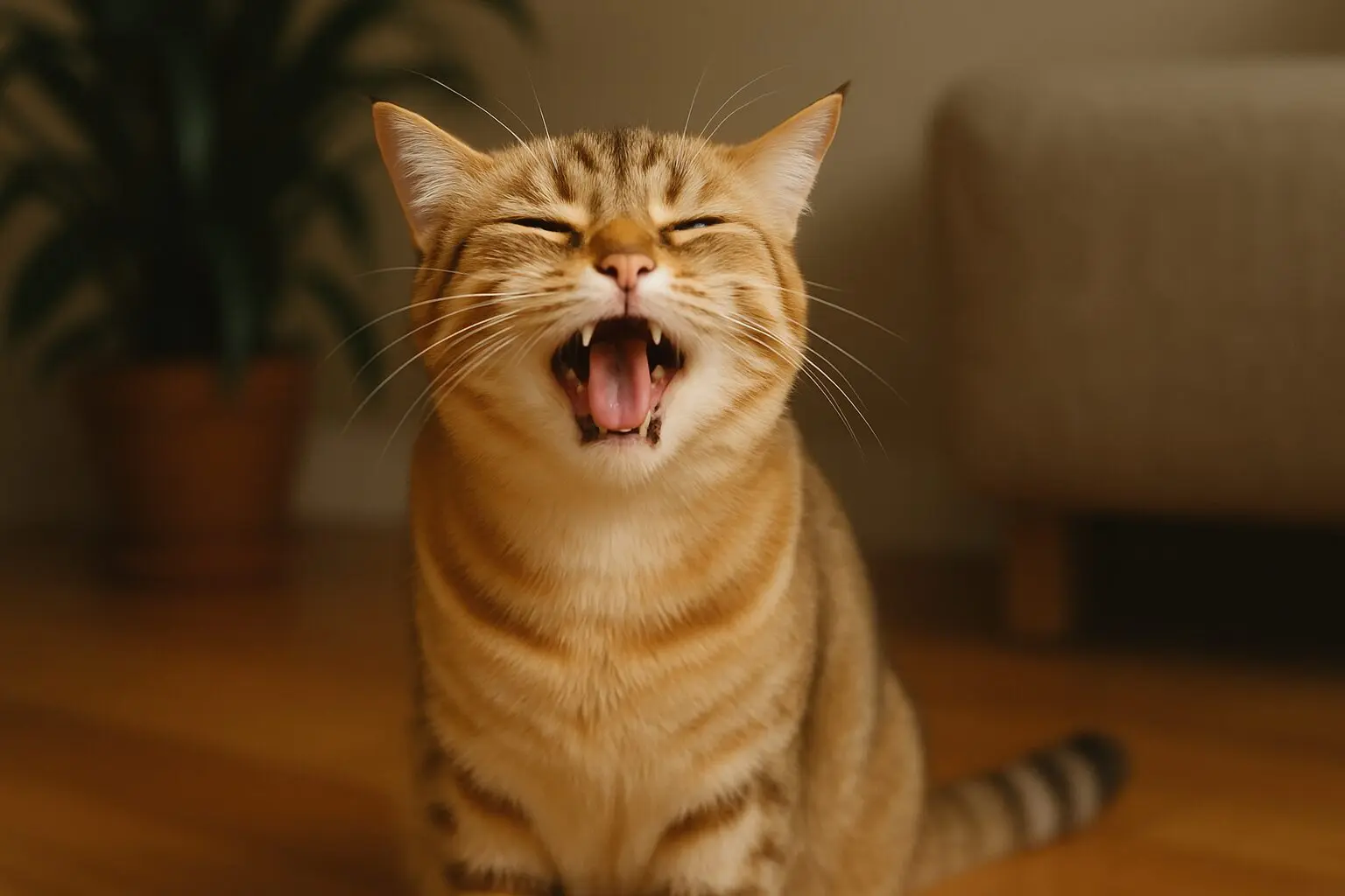 フレーメン反応をしている猫