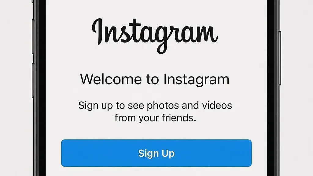 Instagramアプリを初回起動した時のウェルカム画面