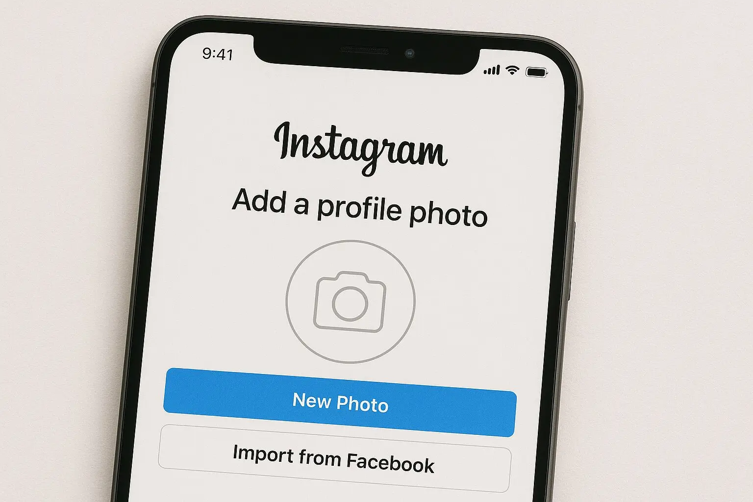 プロフィール写真を設定する画面の流れ