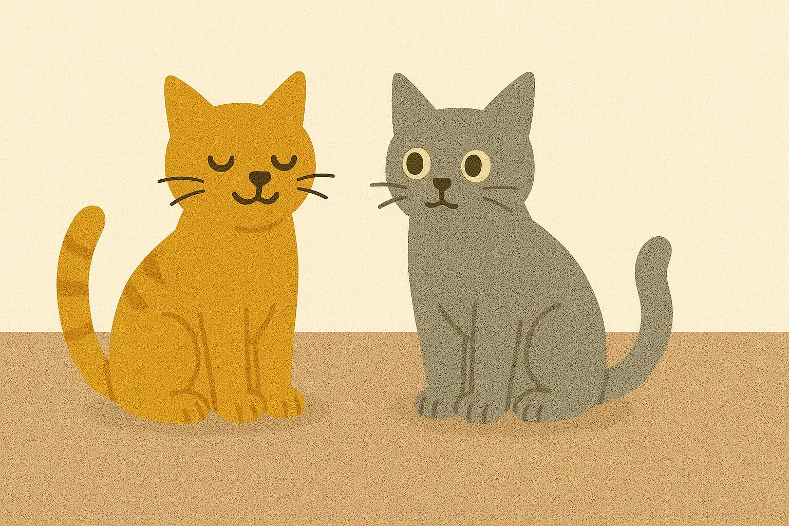 異なる性格の猫たちを示す画像